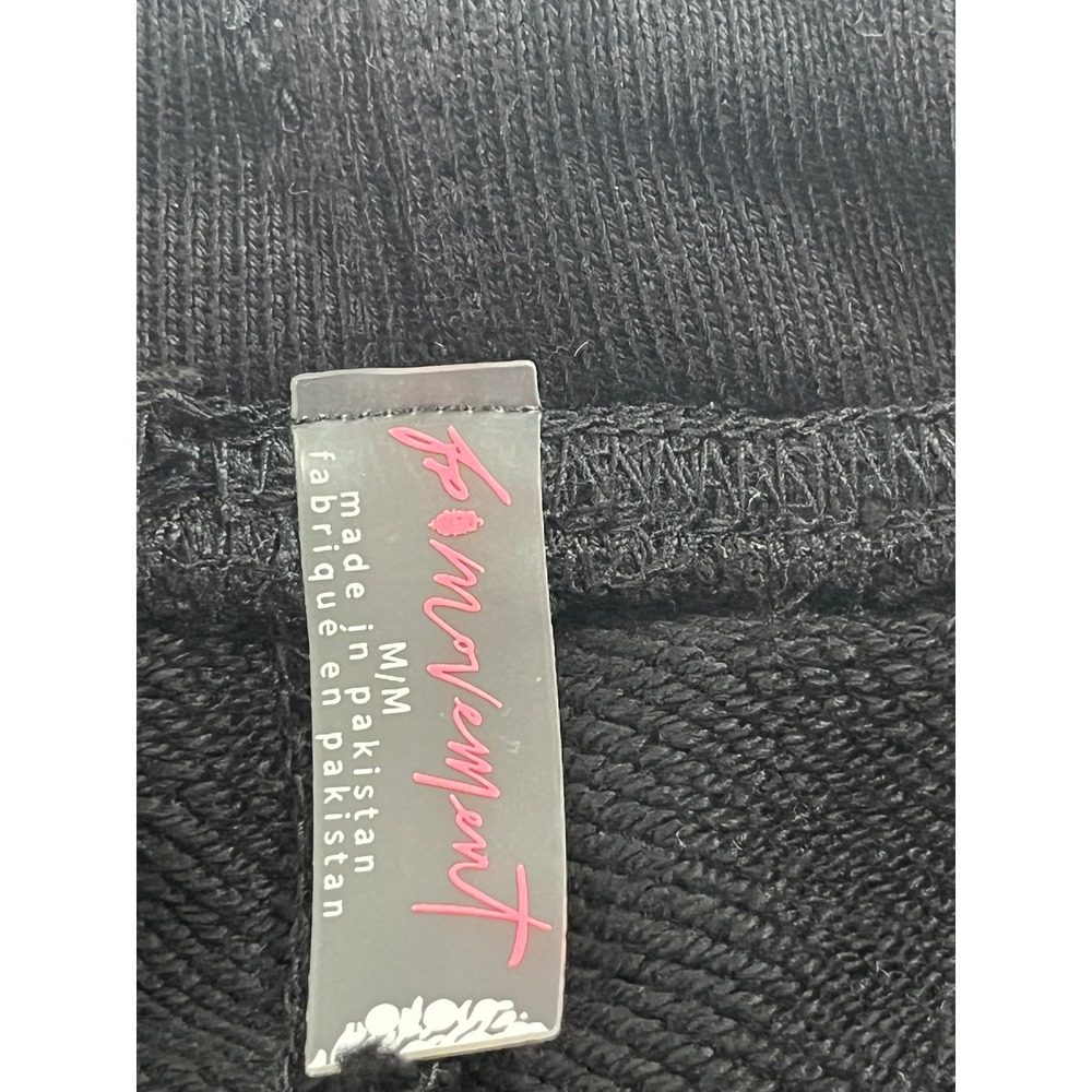 Free People FP Movement Crop Paneled Sweatpant Women M Black Joggers Urban Cozy - Picture 8 of 16